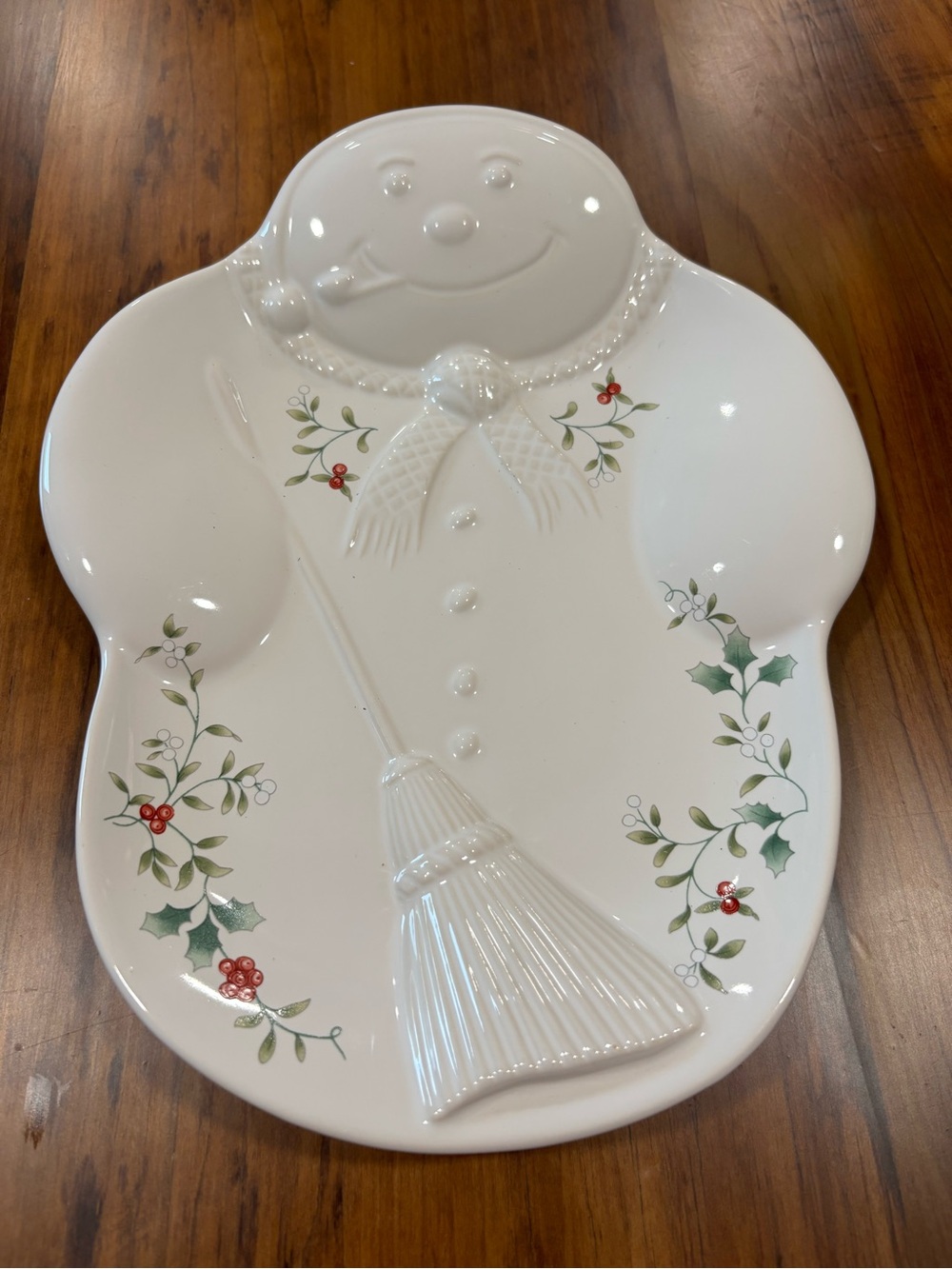 Pfaltzgraff Winterberry Snowman Serving Tray